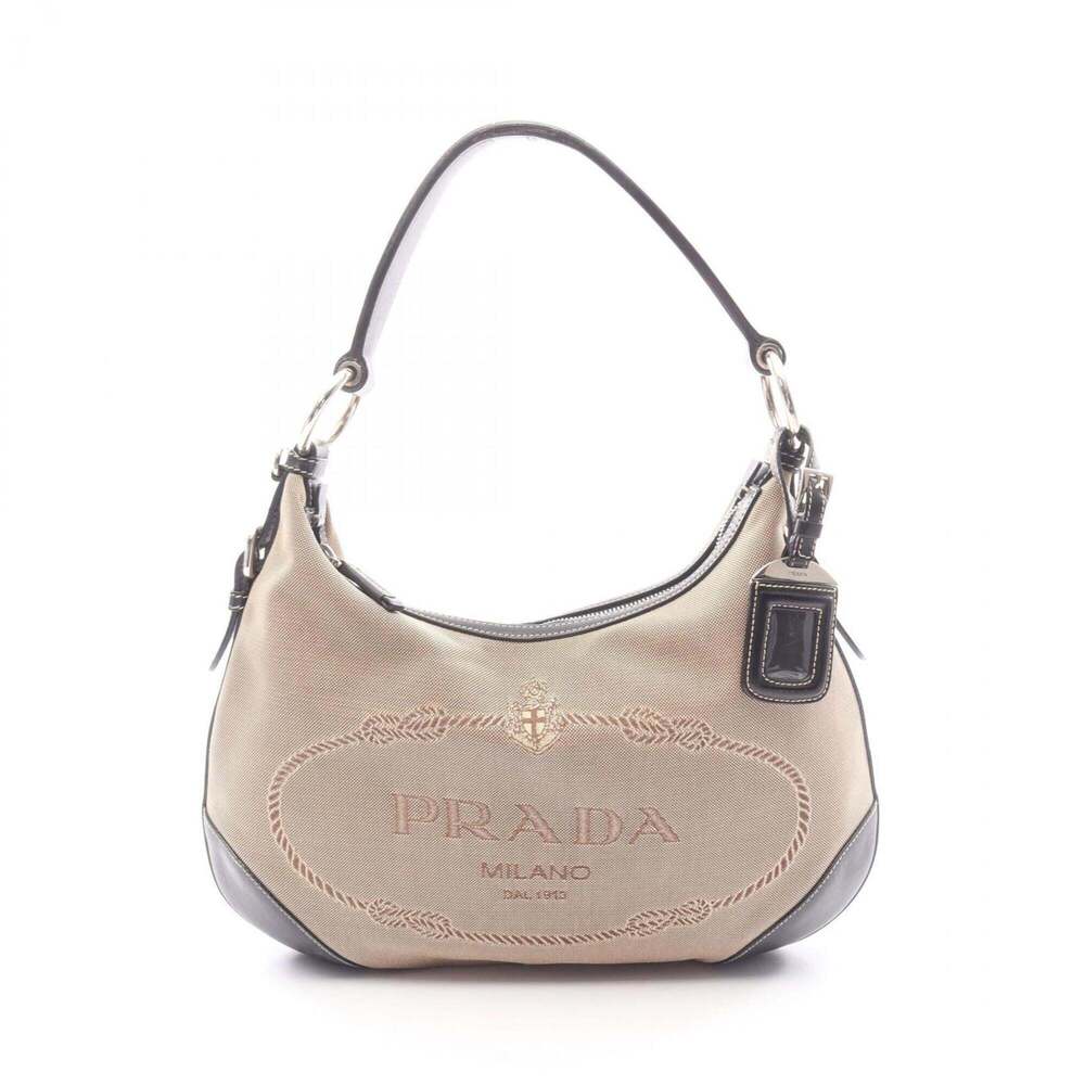 PRADA Black Leather Shoulder Bag